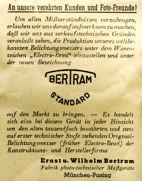 Bertram Namensänderung
