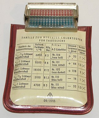 A-Z Colortester Tabelle