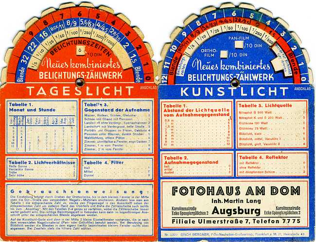 Neues kombiniertes Belichtungszählwerk