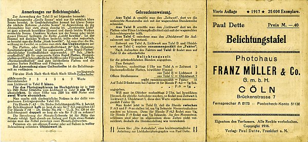 Dette Tafel 1917