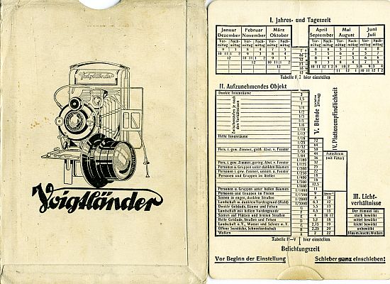 Voigtländer Belichtungsschieber alt