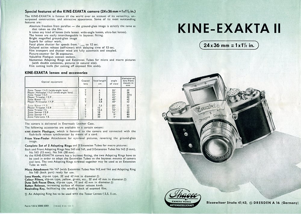 Kine II-Anleitung 1950