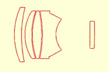 Sonnar 2,8/180 Schnitt