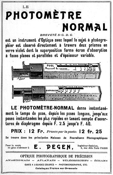 Pe Photometre, Degen-Anzeige